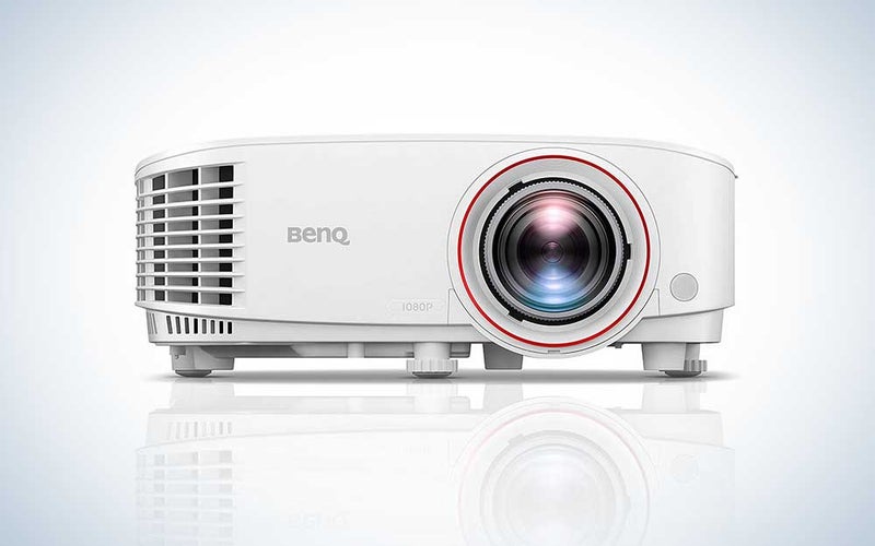 white BenQ TH671ST Full HD 1080p Projector over gradient background