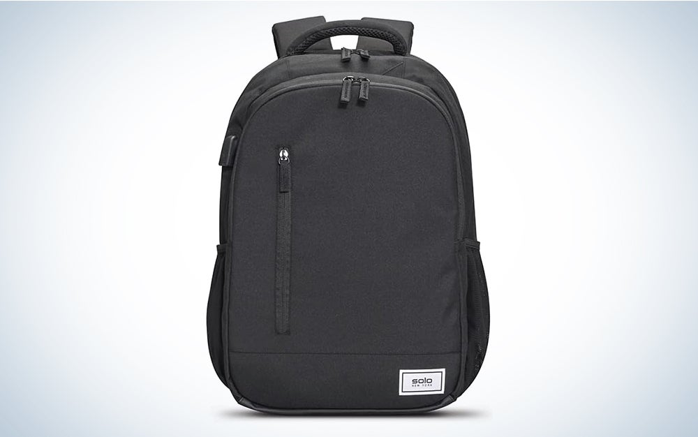 Black Solo Re:Define Laptop Backpack on a light background